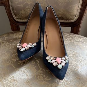 J. Crew Factory Isabelle jeweled heel shoes
